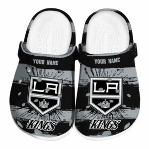 customized los angeles kings paint splatter graphics clog best selling