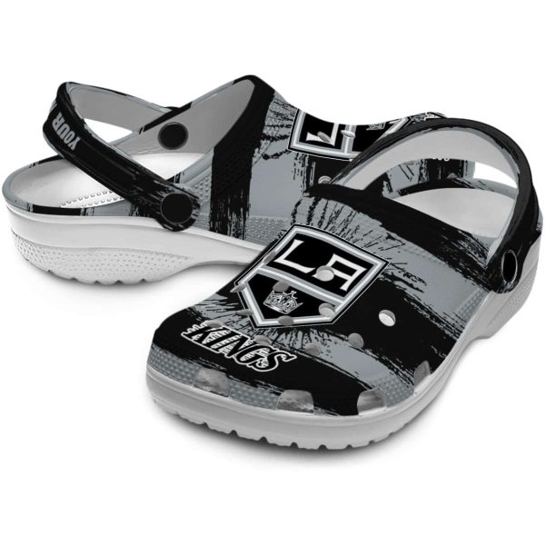 customized los angeles kings paint splatter graphics clog high quality