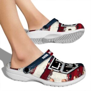 customized los angeles kings patriotic stripes clog fashion forward