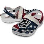 customized los angeles kings patriotic stripes clog best selling