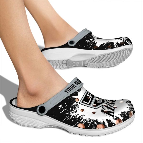 customized los angeles kings splash art clog fashion forward