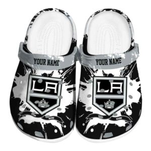 customized los angeles kings splatter pattern clog best selling