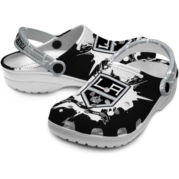 customized los angeles kings splatter pattern clog high quality