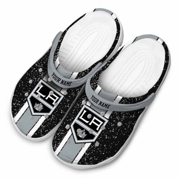 customized los angeles kings vertical stripes clog latest model