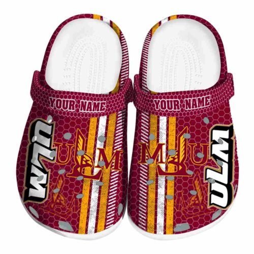 customized louisiana monroe warhawks contrasting stripes clog best selling