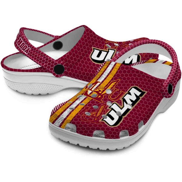 customized louisiana monroe warhawks contrasting stripes clog high quality