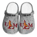 customized louisiana monroe warhawks cracked texture clog best selling