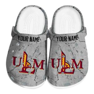 customized louisiana monroe warhawks cracked texture clog best selling