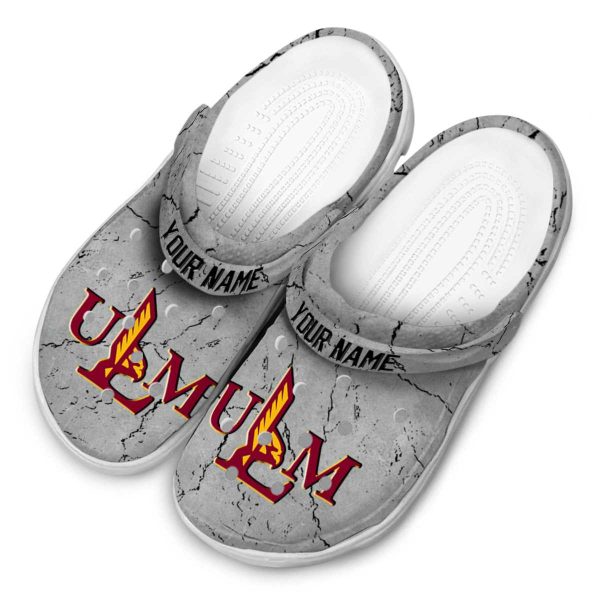 customized louisiana monroe warhawks cracked texture clog latest model