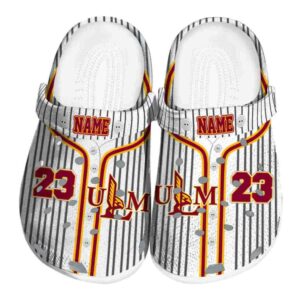 customized louisiana monroe warhawks pinstripe pattern clog best selling
