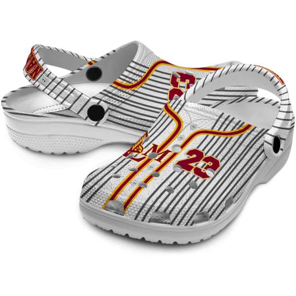 customized louisiana monroe warhawks pinstripe pattern clog high quality