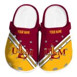 customized louisiana monroe warhawks striped accents clog best selling