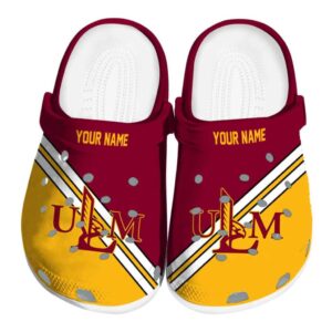 customized louisiana monroe warhawks striped accents clog best selling