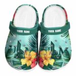 customized louisiana monroe warhawks tropical vibes clog best selling