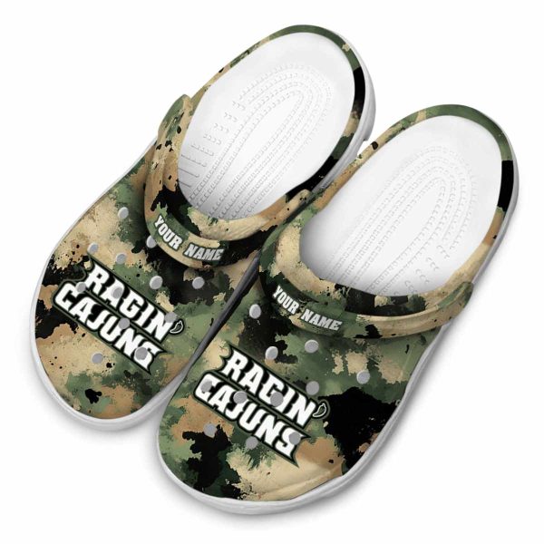 customized louisiana ragin cajuns camouflage craze clog latest model