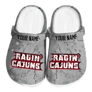 customized louisiana ragin cajuns cracked texture clog best selling