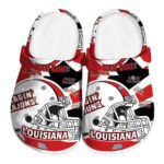 customized louisiana ragin cajuns football helmet clog best selling