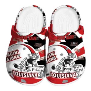 customized louisiana ragin cajuns football helmet clog best selling