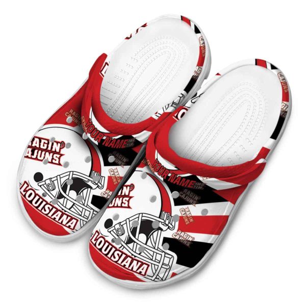 customized louisiana ragin cajuns football helmet clog latest model