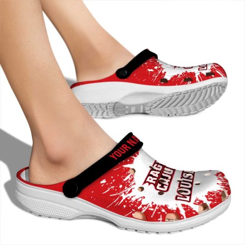 customized louisiana ragin cajuns splash art clog fashion forward