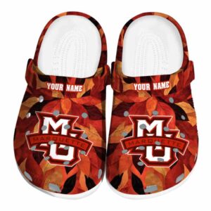 customized marquette golden eagles autumn leaves clog best selling