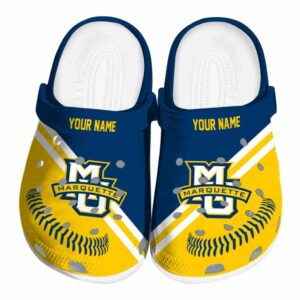 customized marquette golden eagles baseball motif clog best selling