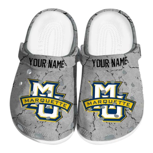 customized marquette golden eagles cracked texture clog best selling