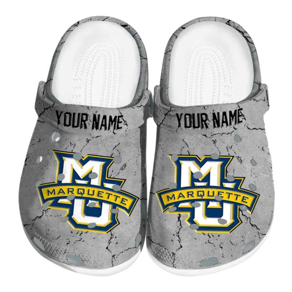 customized marquette golden eagles cracked texture clog best selling