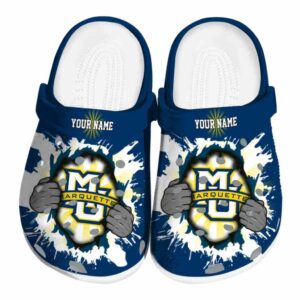 customized marquette golden eagles gripping hand clog best selling