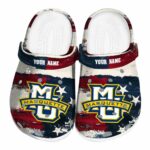 customized marquette golden eagles patriotic stripes clog best selling