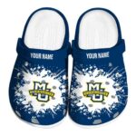 customized marquette golden eagles splatter background clog best selling