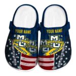 customized marquette golden eagles star spangled side pattern clog best selling