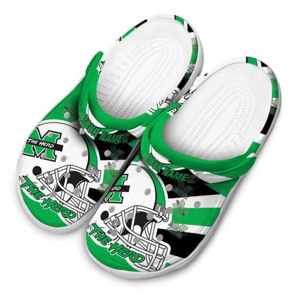customized marshall thundering herd football helmet clog latest model