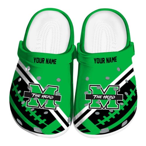 customized marshall thundering herd football motif clog best selling