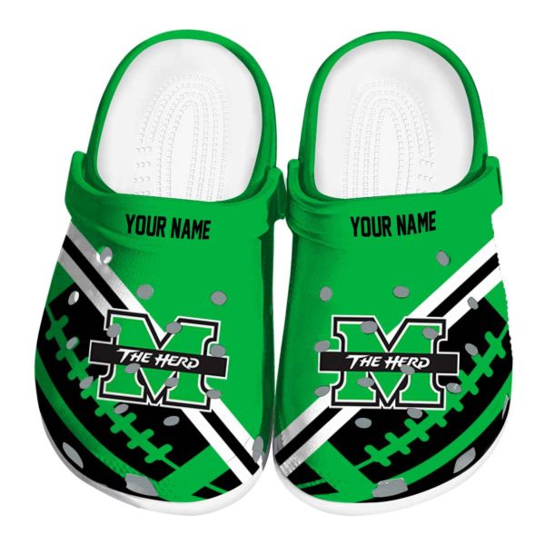 customized marshall thundering herd football motif clog best selling