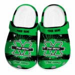 customized marshall thundering herd paint splatter graphics clog best selling