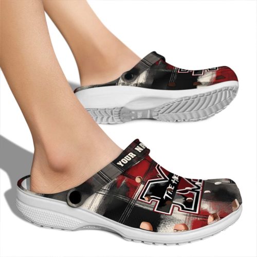 customized marshall thundering herd plaid fusion clog fashion forward