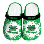 customized marshall thundering herd splash art clog best selling