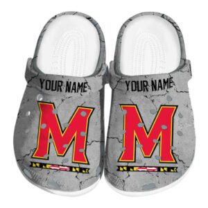 customized maryland terrapins cracked texture clog best selling