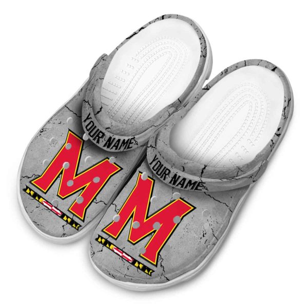 customized maryland terrapins cracked texture clog latest model