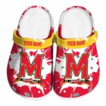 customized maryland terrapins splatter pattern clog best selling