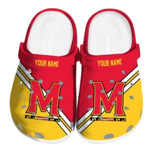 customized maryland terrapins striped accents clog best selling