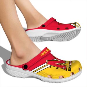 customized maryland terrapins striped accents clog fashion forward