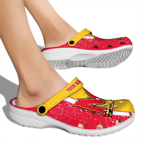 customized maryland terrapins vertical stripes clog fashion forward