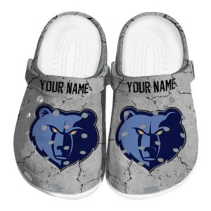 customized memphis grizzlies cracked texture clog best selling