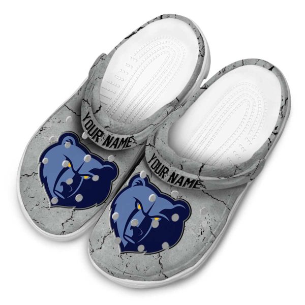 customized memphis grizzlies cracked texture clog latest model
