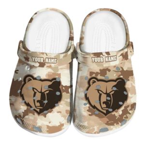 customized memphis grizzlies desert camo clog best selling