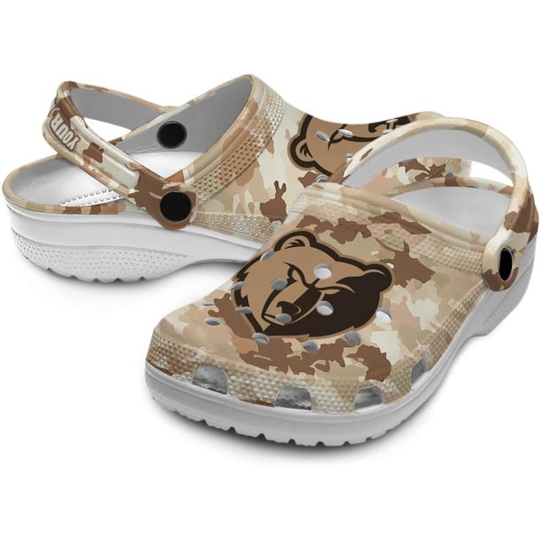 customized memphis grizzlies desert camo clog high quality