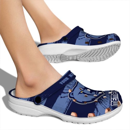 customized memphis grizzlies paint splatter graphics clog fashion forward