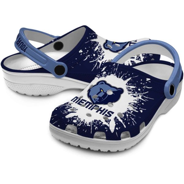 customized memphis grizzlies splash art clog high quality